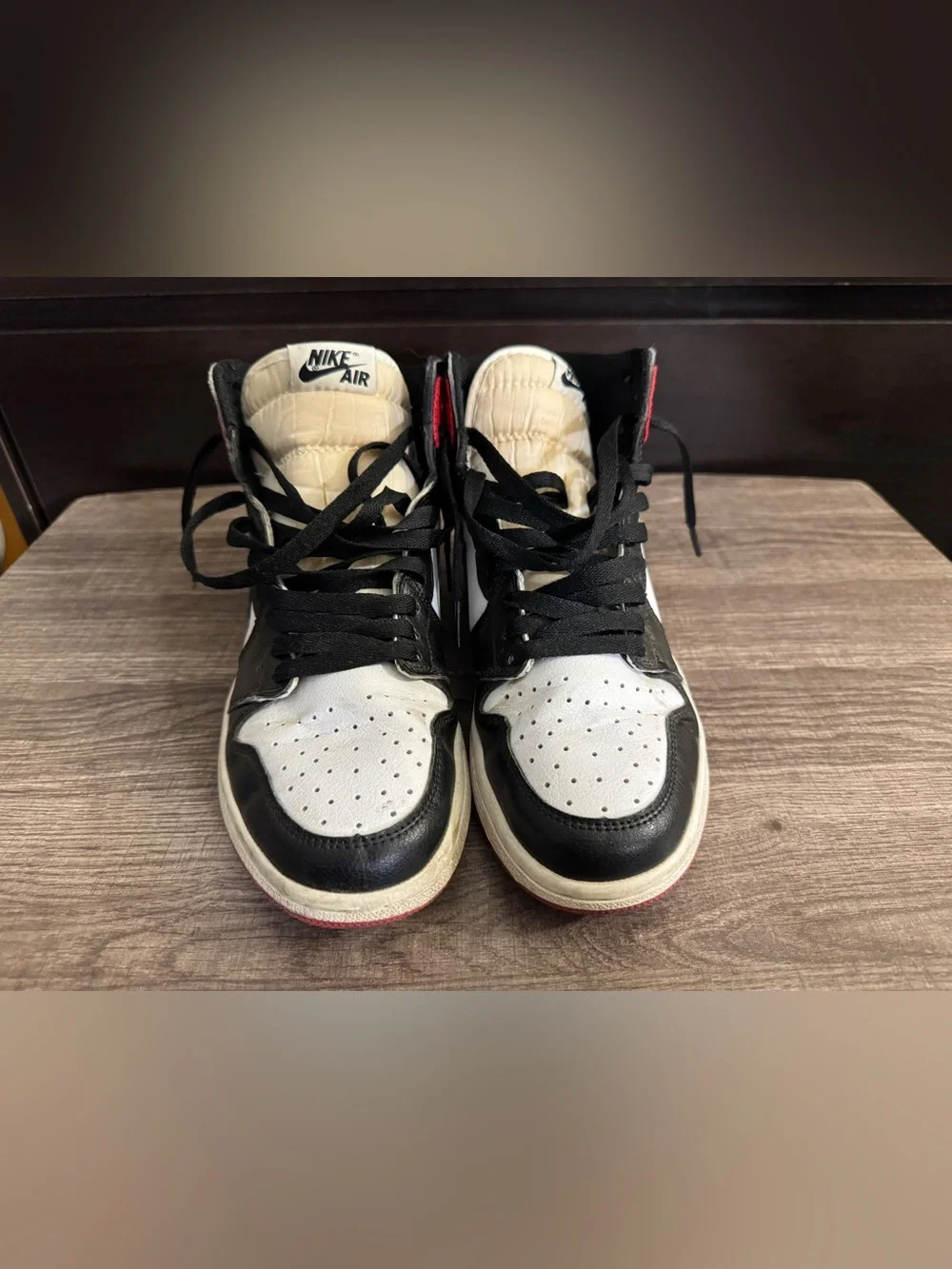 Jordan Kids High-Top Sneakers in White, Black & Red